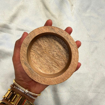 Round wooden base