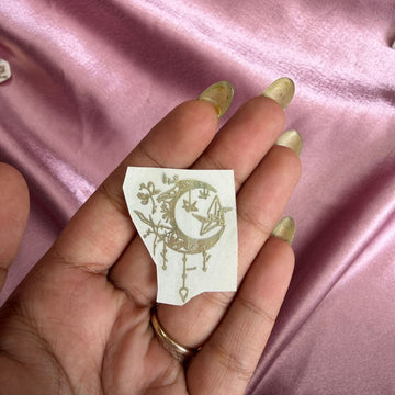 Moon metal sticker 002