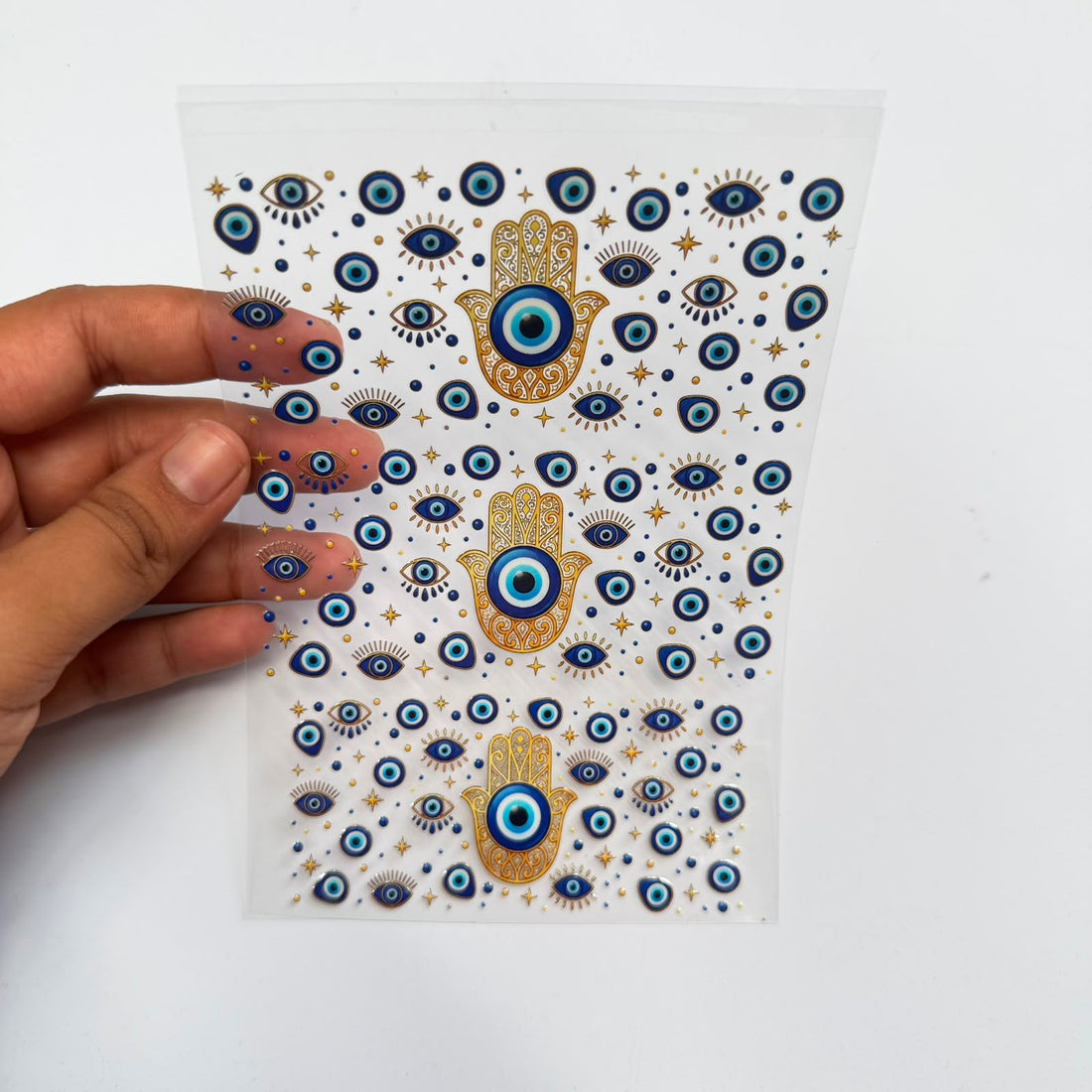 Evil eye peel off sticker sheet A6