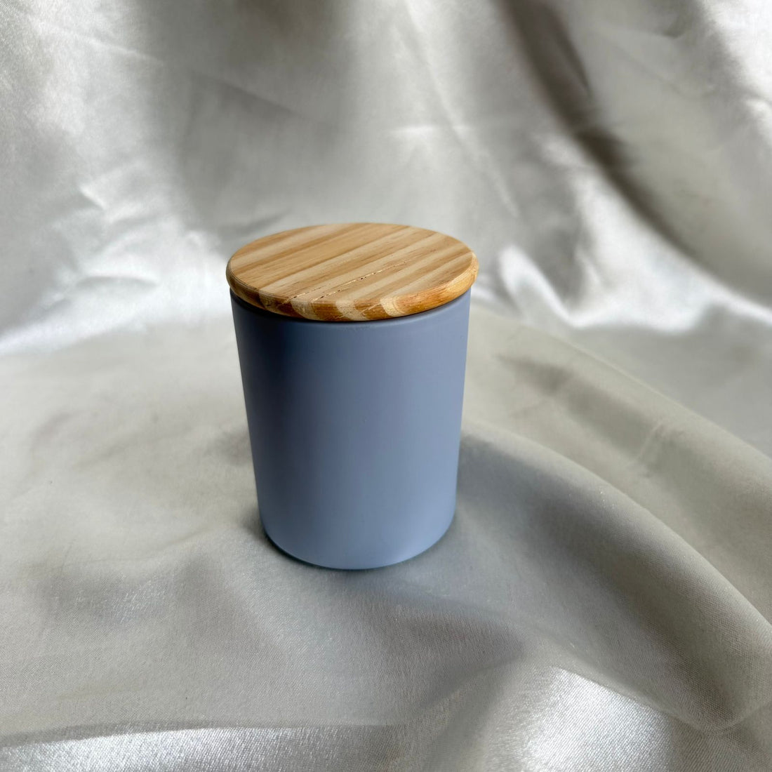 Wooden lid matte grey jar