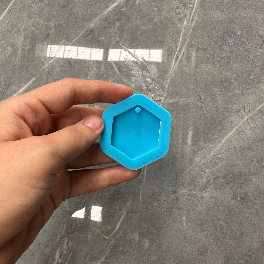 Hexagon border Keychain mould