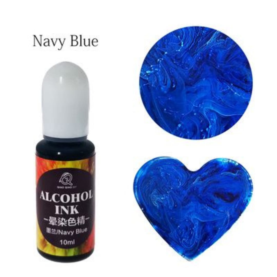 Alcohol ink navy blue