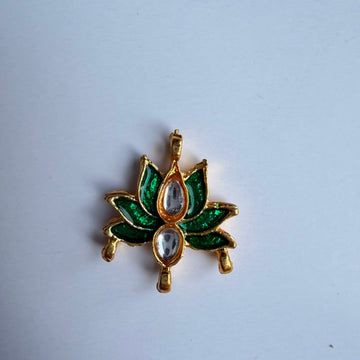 Lotus kundan charm 003