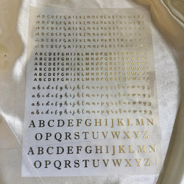 Alphabet metal insert sheet A4 002