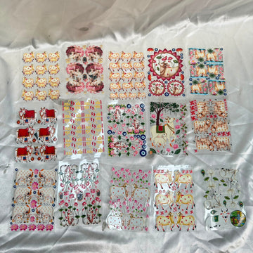 Pichwai cow peel off sticker sheet combo