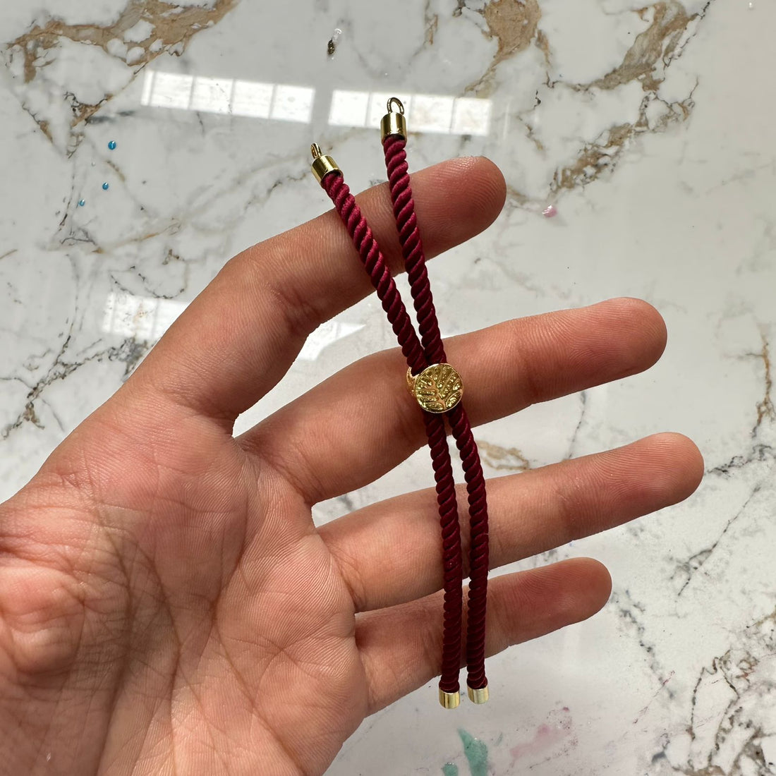 Rakhi thread bracelet dark maroon