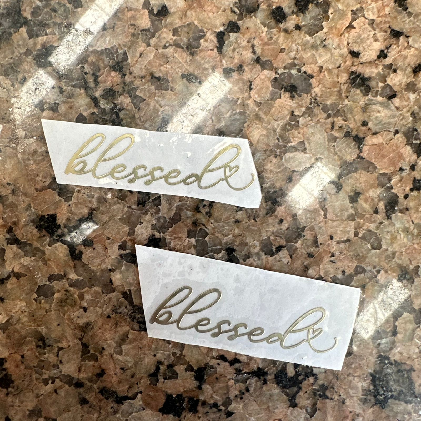 Blessed metallic sticker