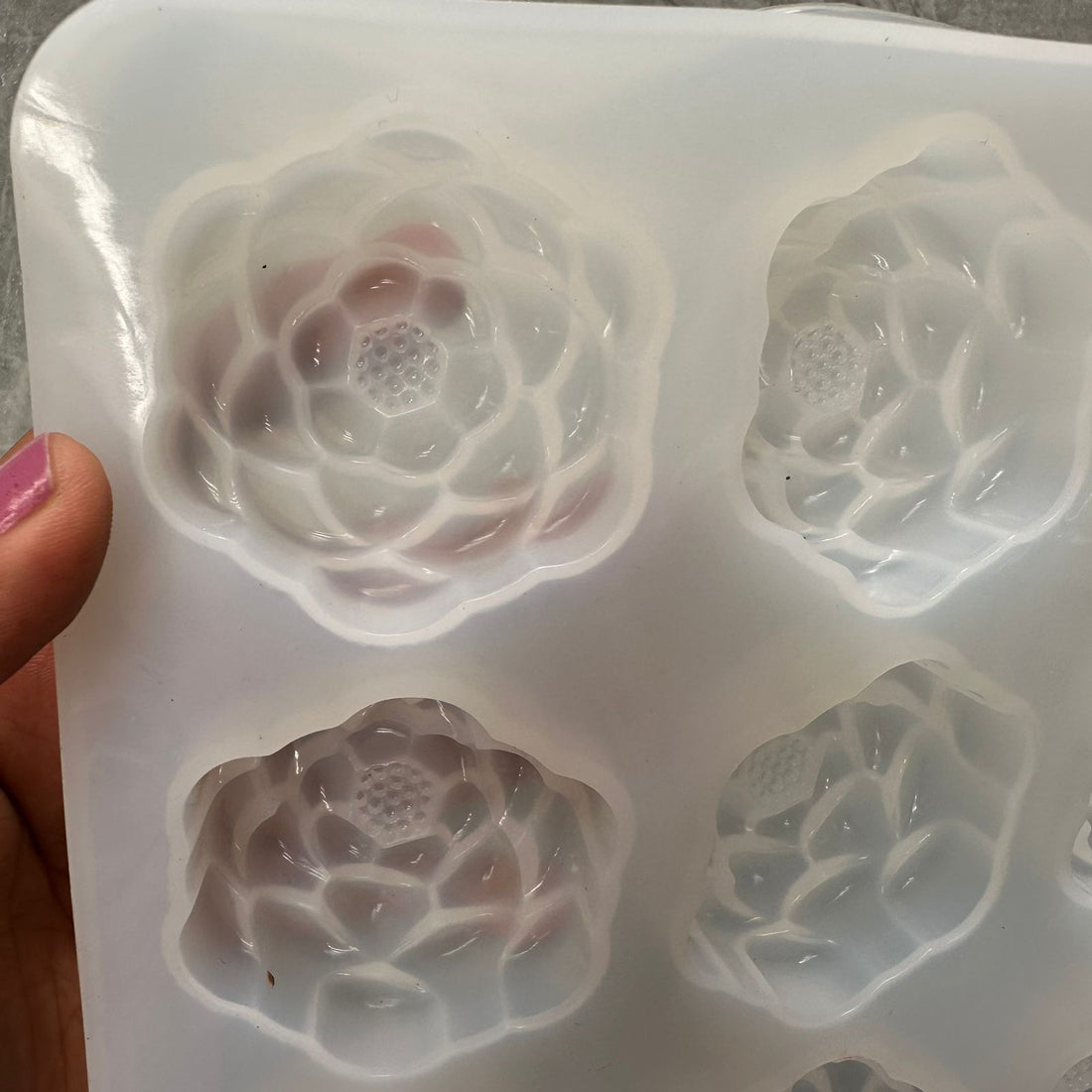 9 cavity 3d flower lotus mould