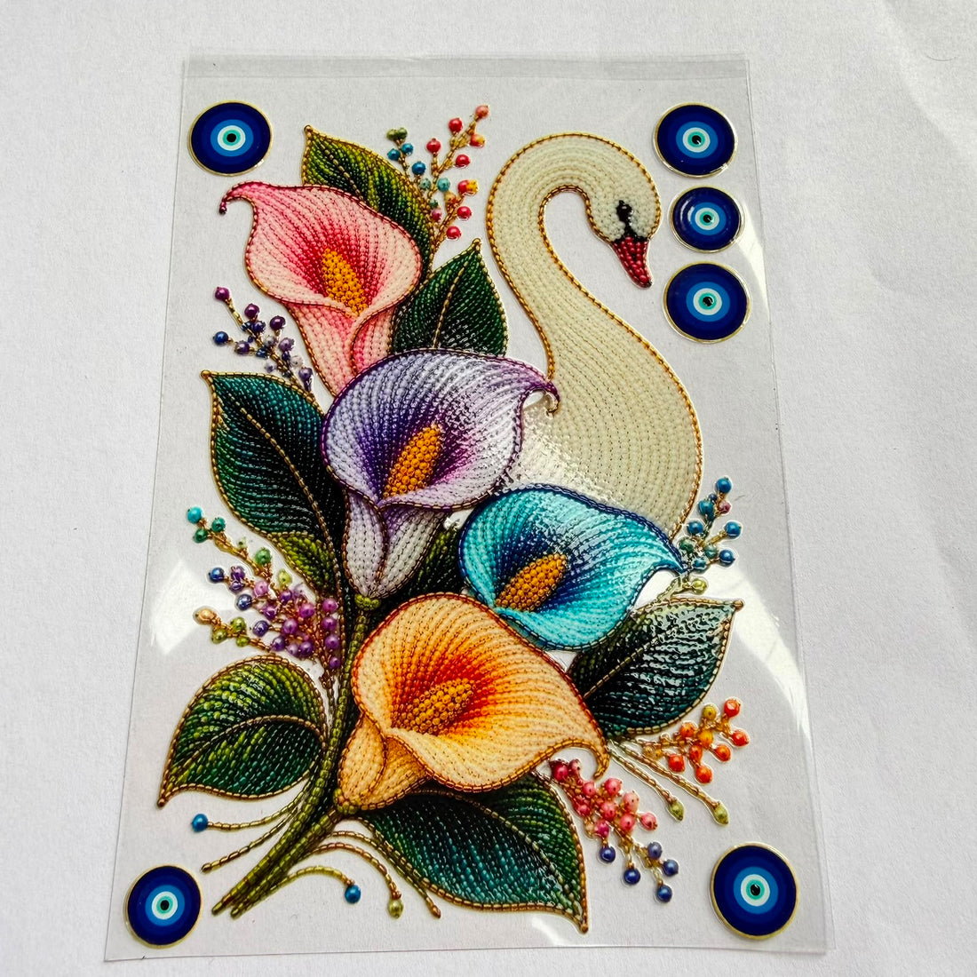 Swan peel off sticker 001