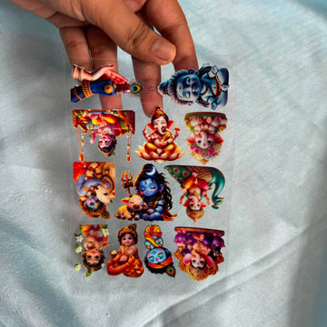 Mix god peel off sticker sheet A6