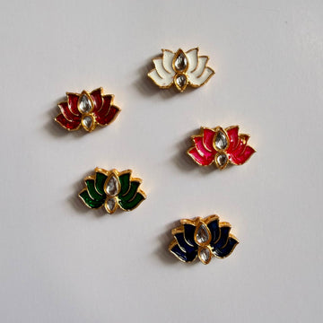 Lotus kundan charm 007