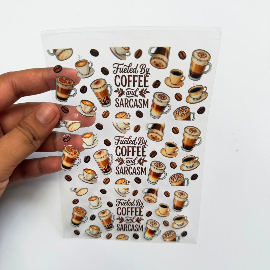 Coffee peel off sticker sheet A6