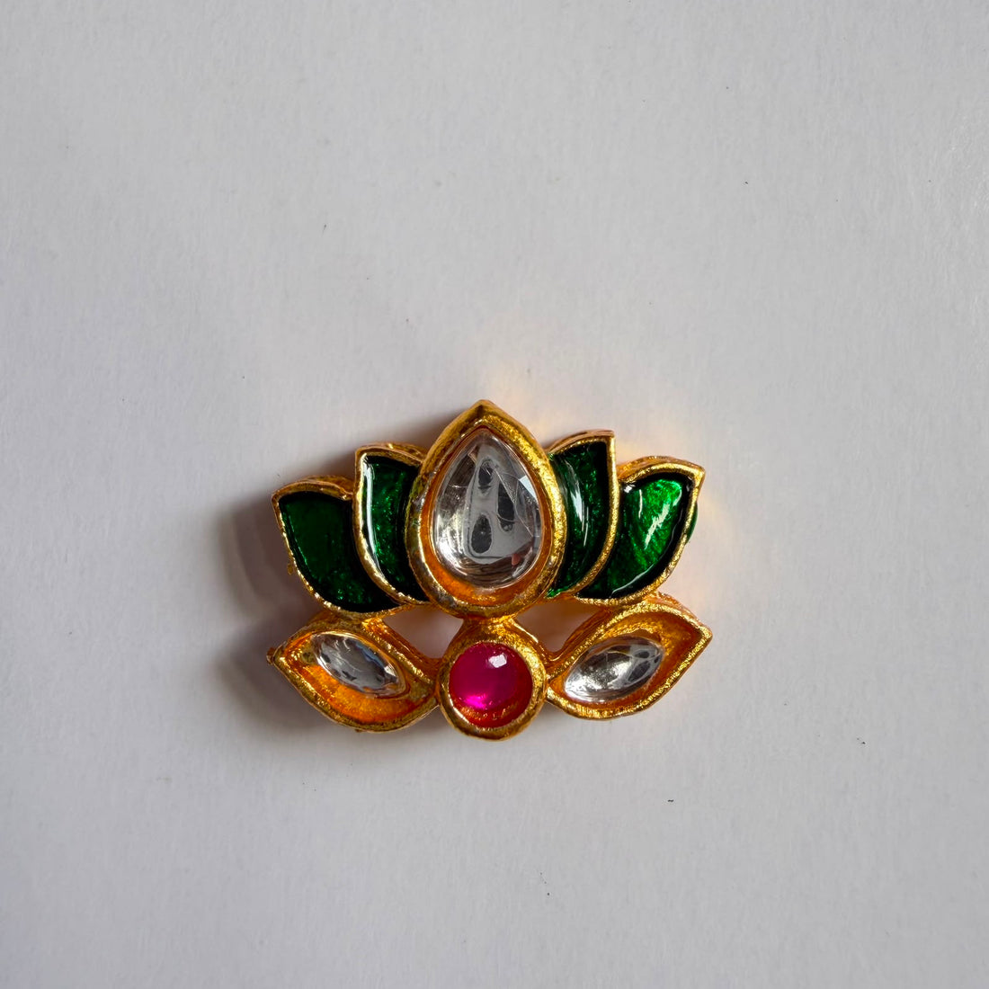 Lotus kundan charm 009
