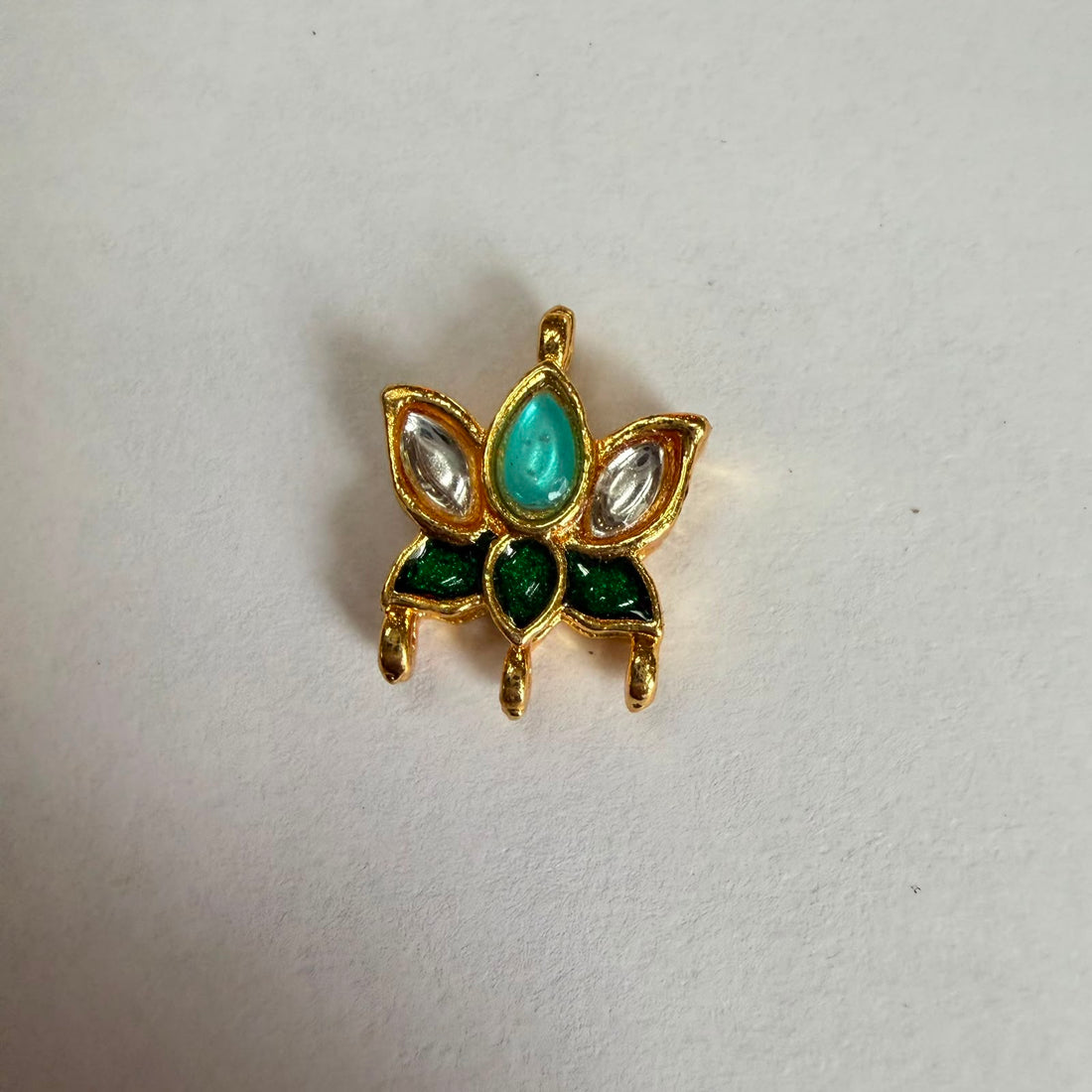 Lotus kundan charm 011