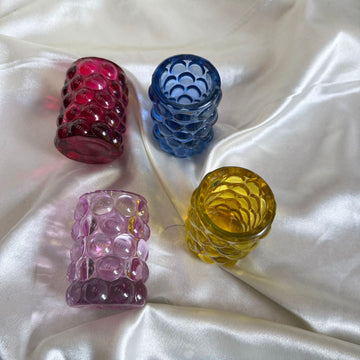 Big bubble candle glass jar