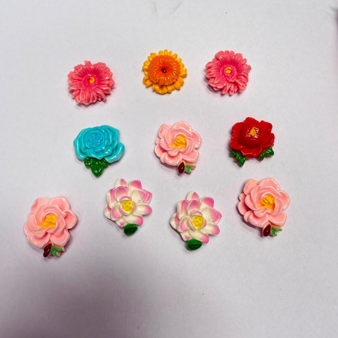 3D Assorted Flower Embellishments Pack