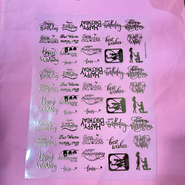 Wishes quotes metal insert sheet A4 002