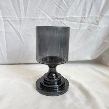 Transparent candle glass jar black