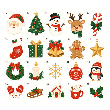 Christmas peel off sticker customise 002