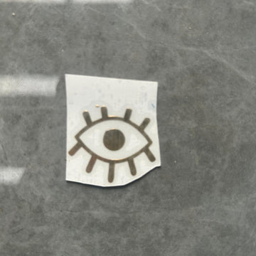 Evil eye metal sticker