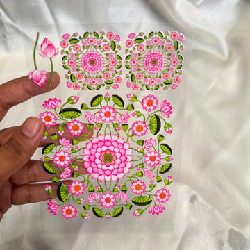 Lotus peel off sticker sheet A6