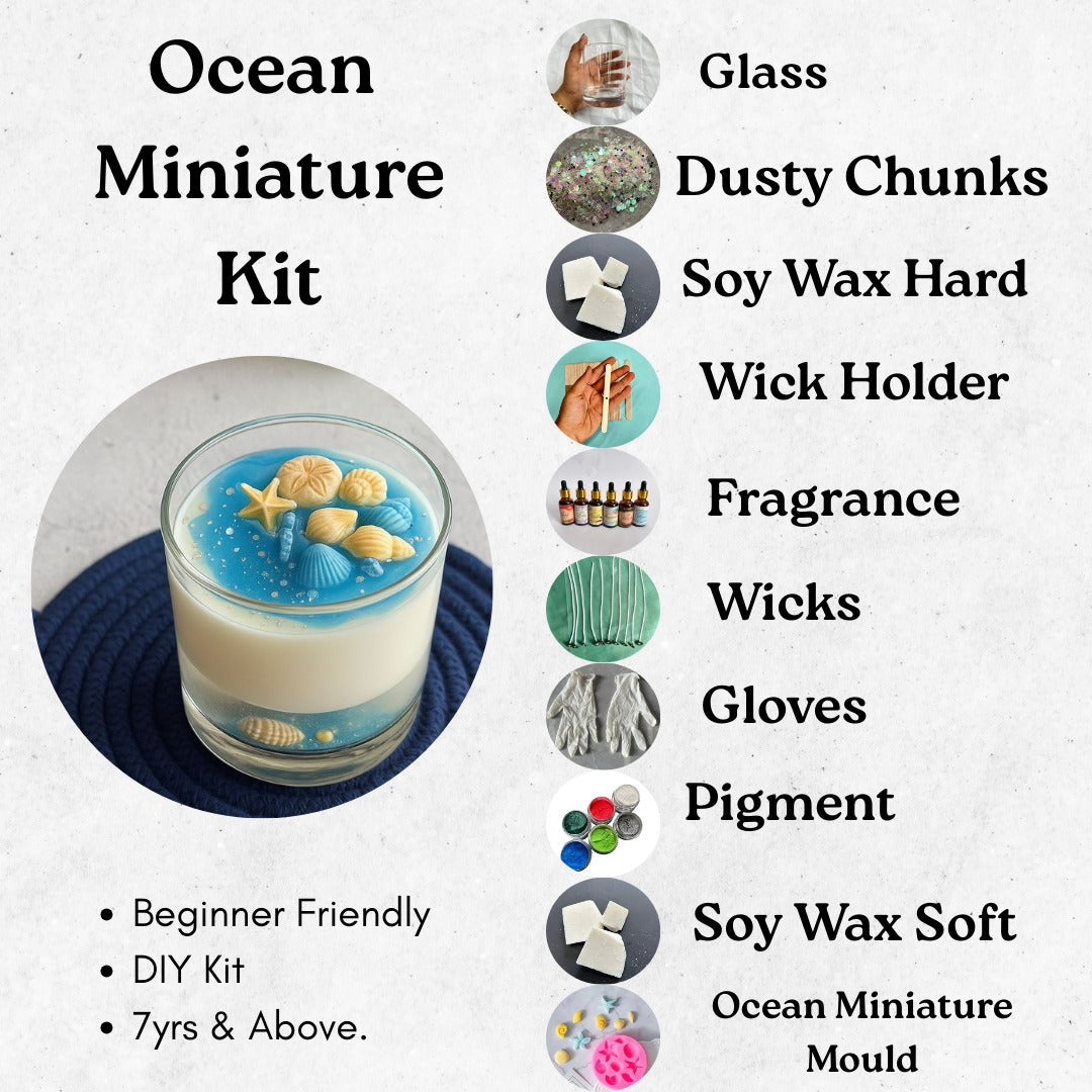 Ocean miniature candle kit