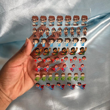 Cartoon peel off sticker sheet 001