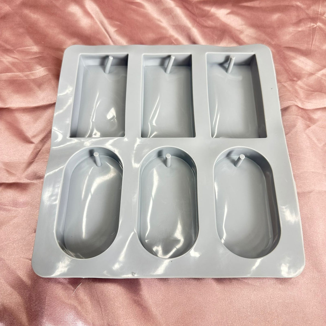 6 Cavity Rectangle & Oval Soap & Aromatiser Mould