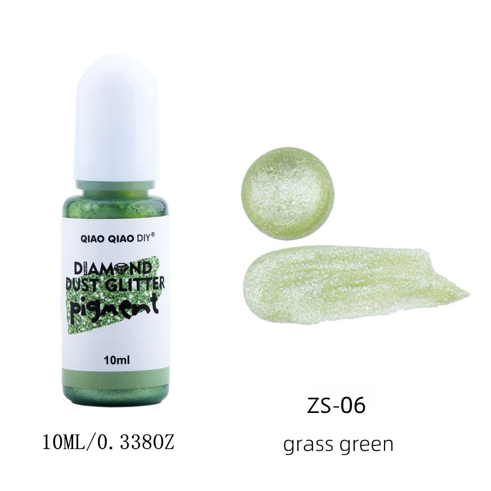 Diamond dust glitter pigment grass green
