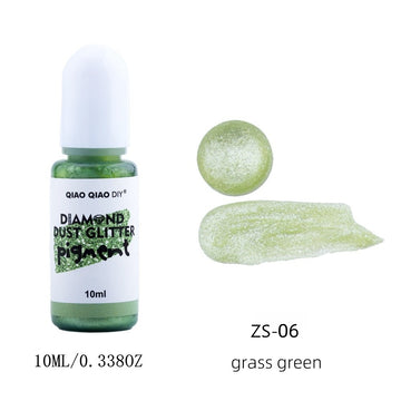 Diamond dust glitter pigment grass green