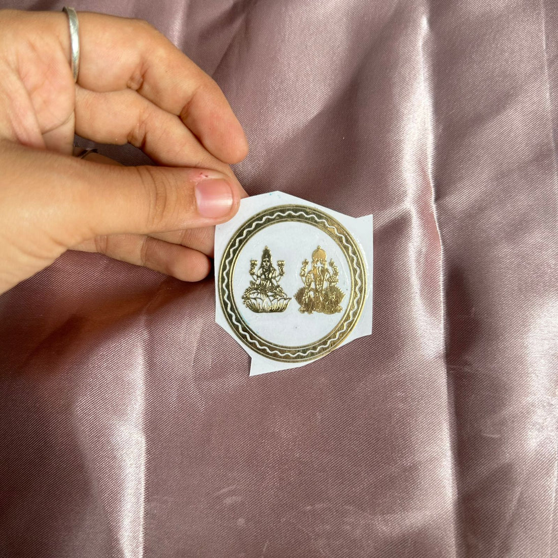 Ganeshji lakshmiji metal sticker A