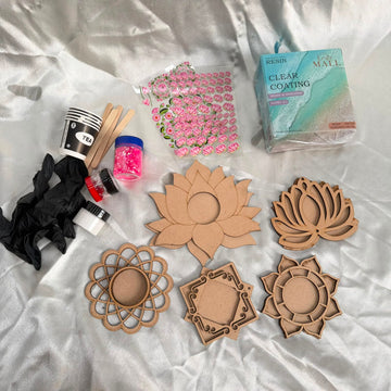 Resin diy diwali mdf tealight holder kit