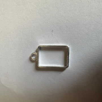 Mini bezel rectangle silver