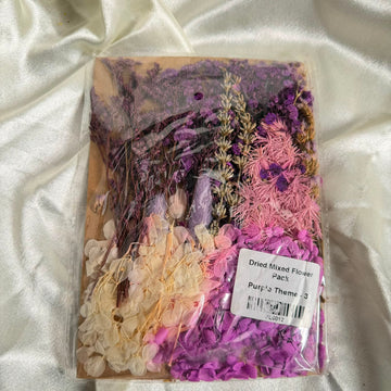 Dry flower pack pink - purple