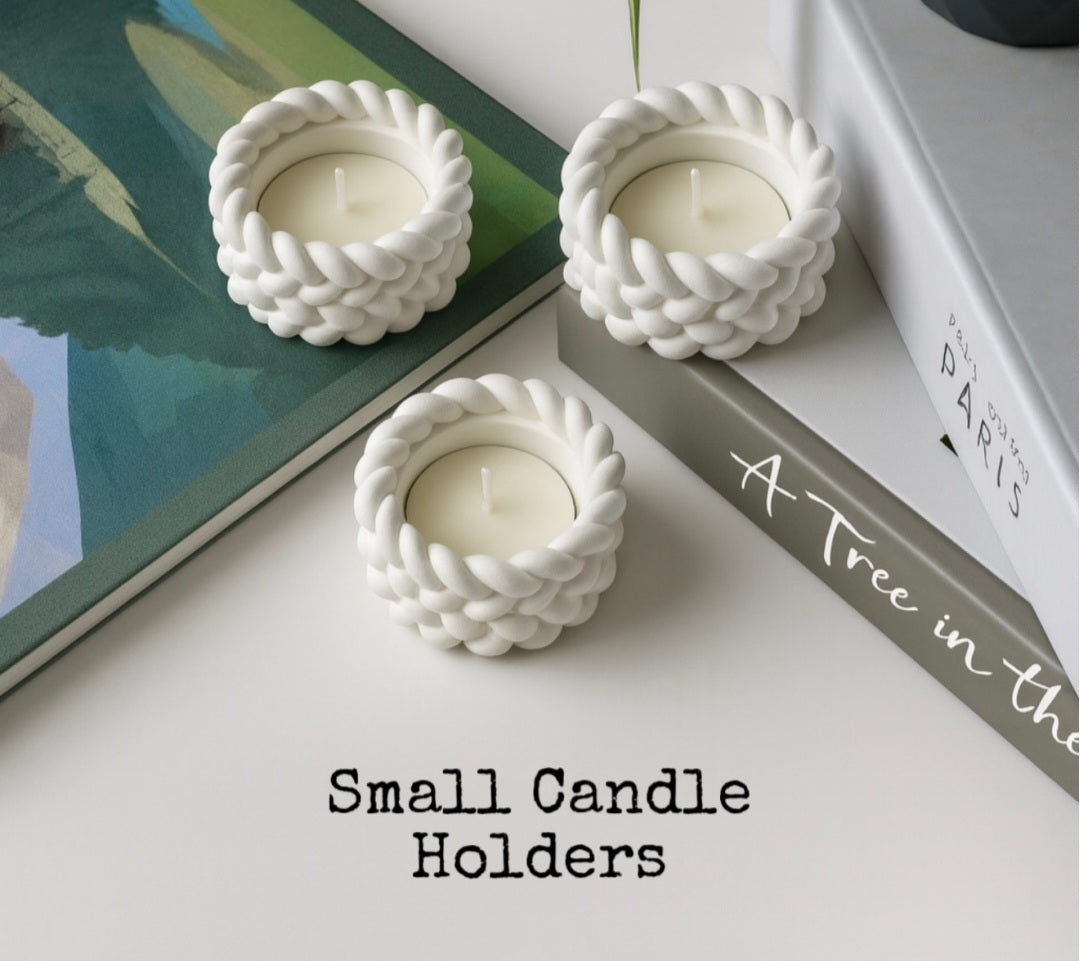 Small candle holder set of 2