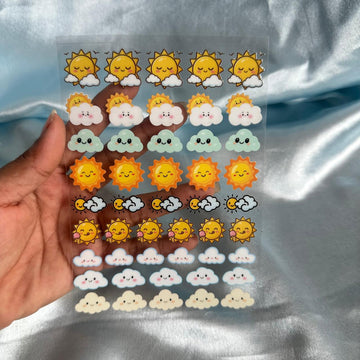 Weather peel off sticker sheet
