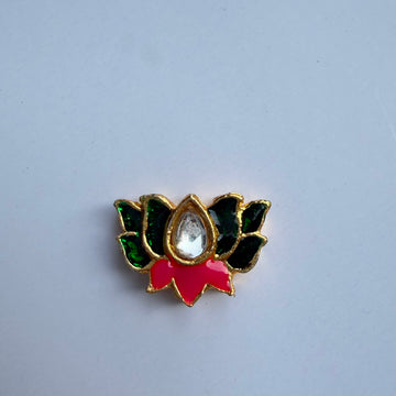 Lotus kundan charm 002