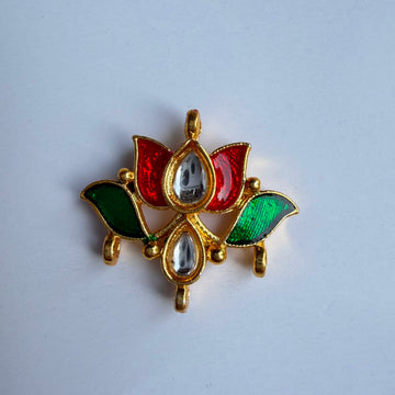 Lotus kundan charm 004