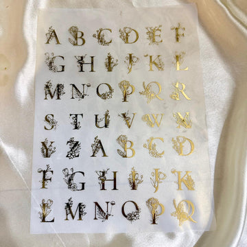 Alphabet metal insert sheet A4 003
