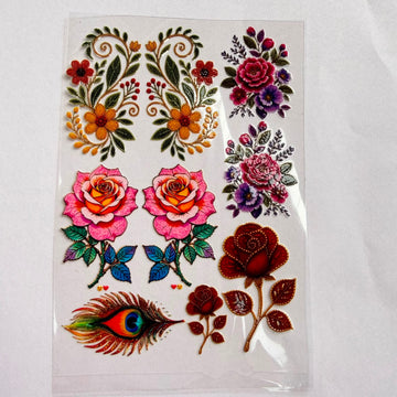 Flower peel off sticker