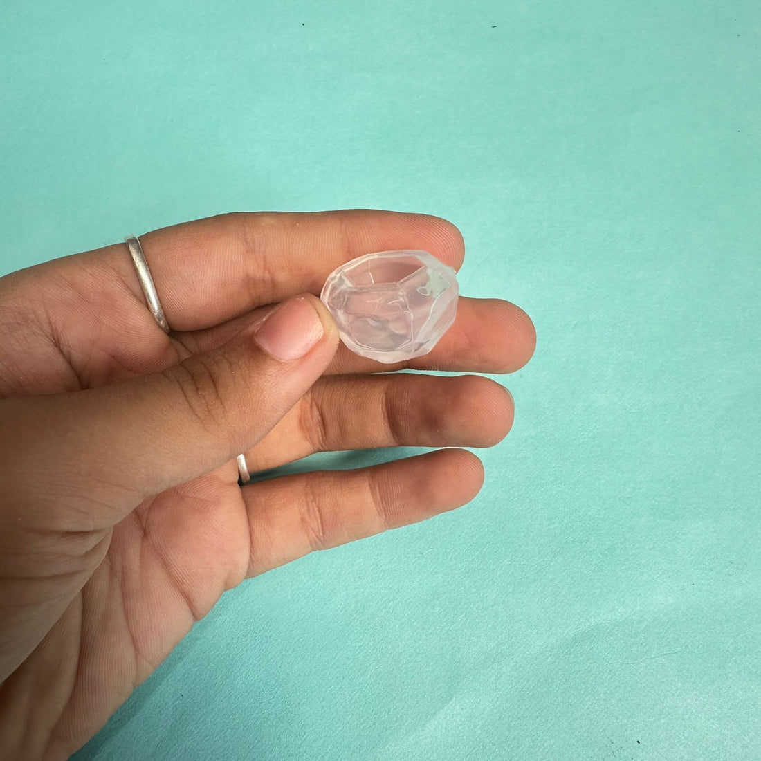 3d diamond paper weight & candle mould 20mm