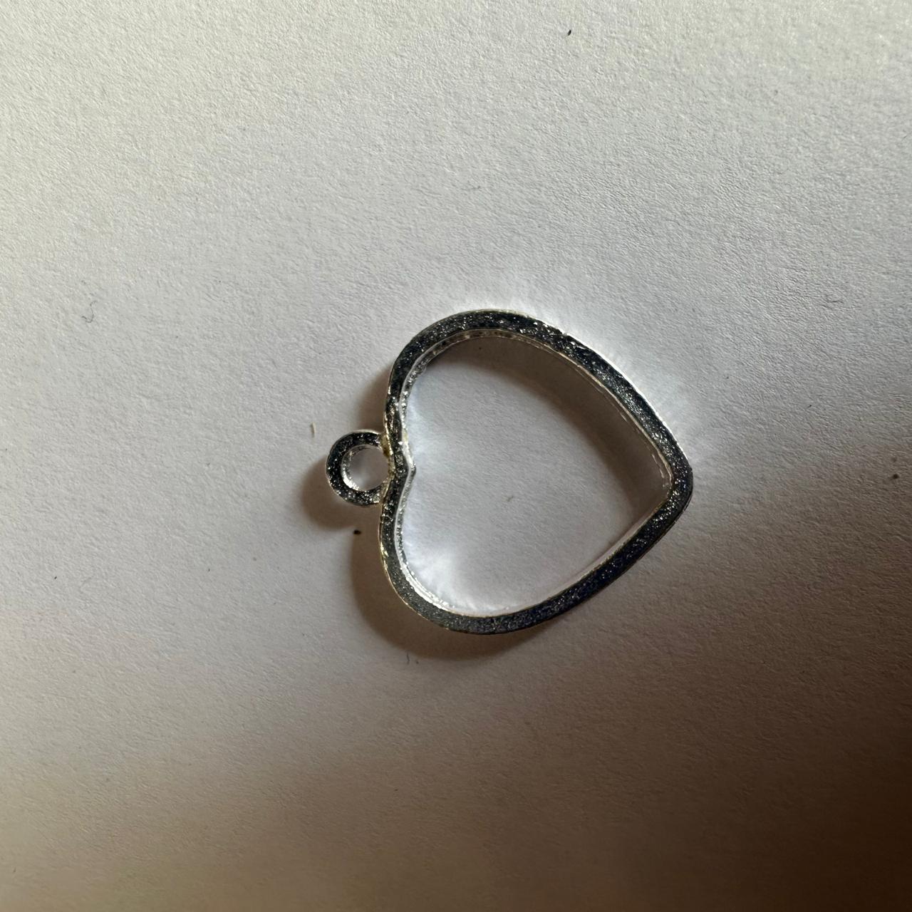 Mini bezel heart silver