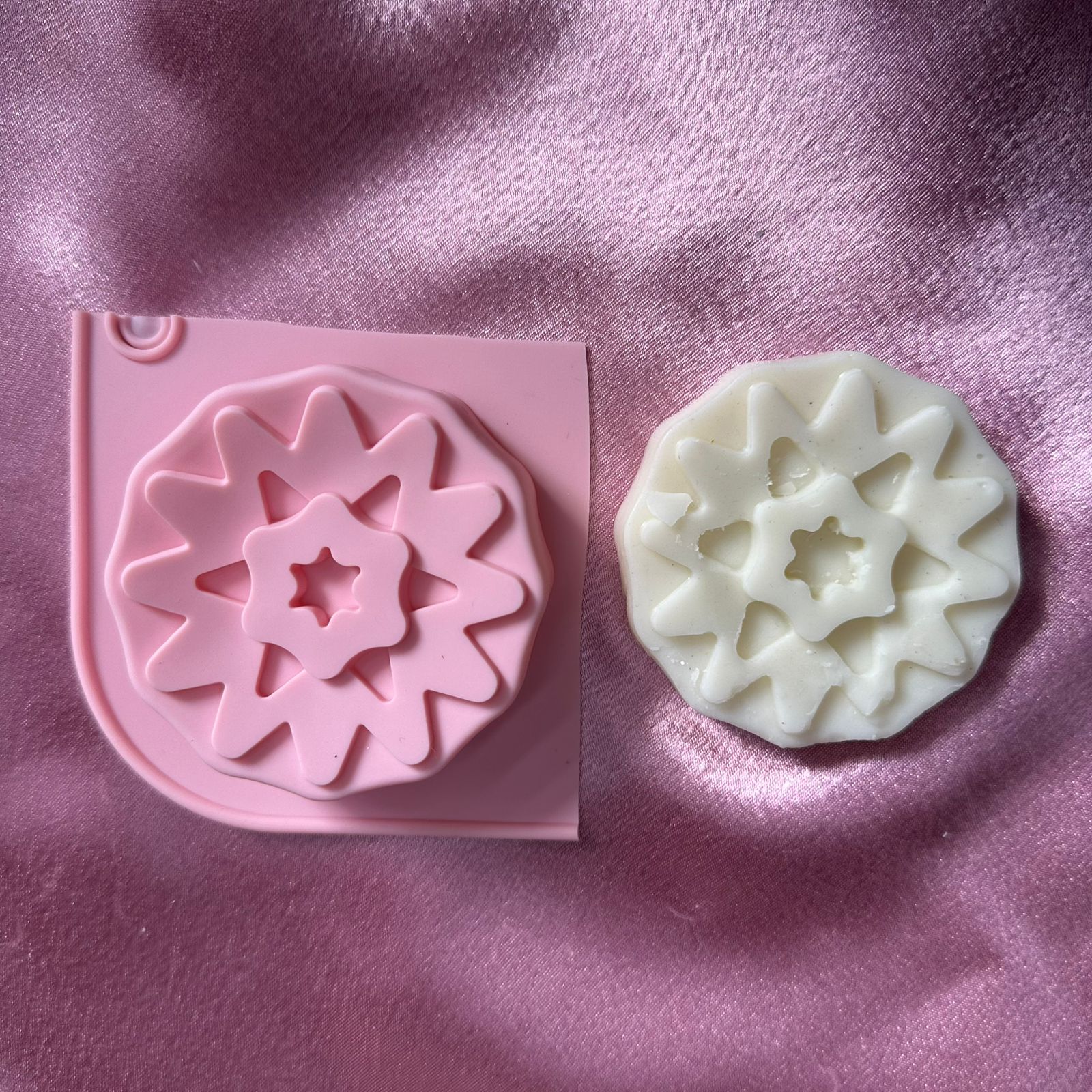 Snowflake Christmas candle mould C8