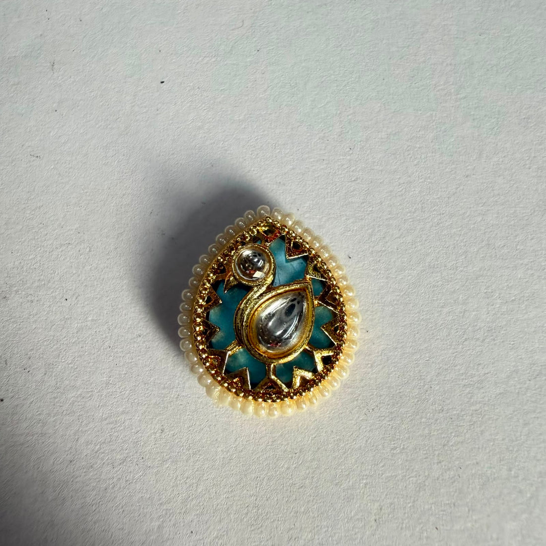Drop Kundan rakhi charm 002