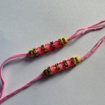 Ready Rakhi thread pink 001