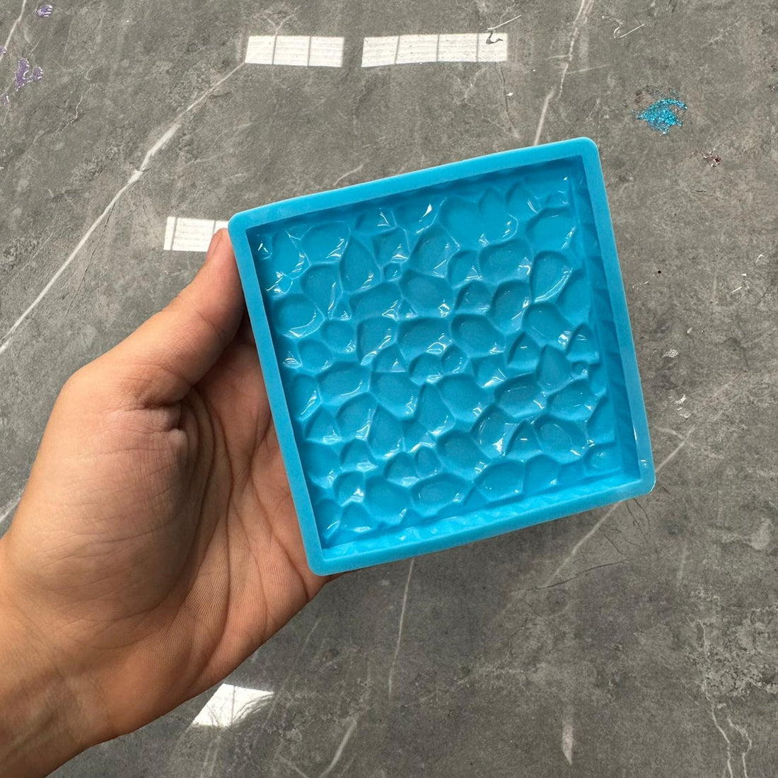 Square druzy coaster mould