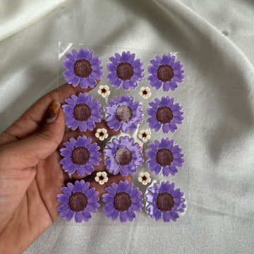 Light purple daisy flower peel off sticker