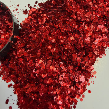 Seasonal red Dusty chunks glitters