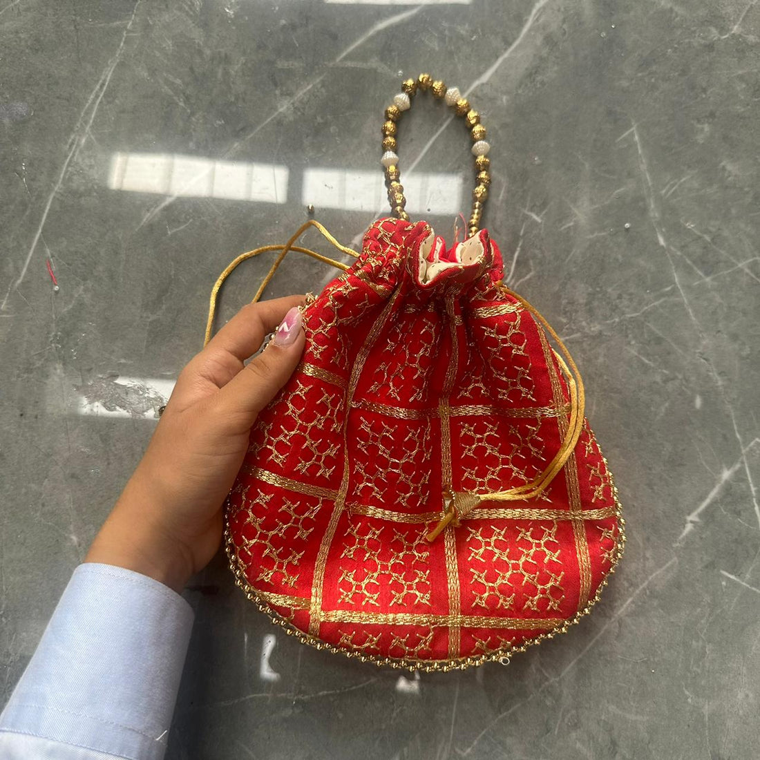 Red Potli bag