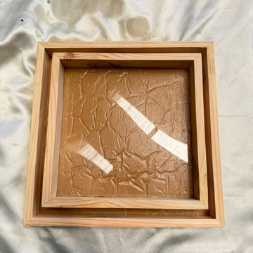 Pinewood frame with acrylic square